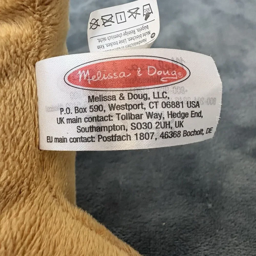 Melissa And Doug Kitty Cat Gray & Tan Puppy Dog Plush Embroidered Eyes 8